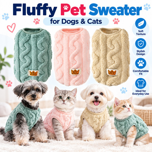Pet dog cat fleece - dog, sweater