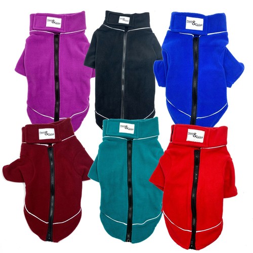 Dog fleece coat zip - dog,