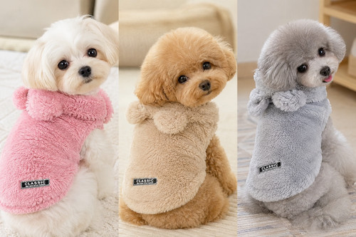 Cute fleece dog coat hoodie - cute,