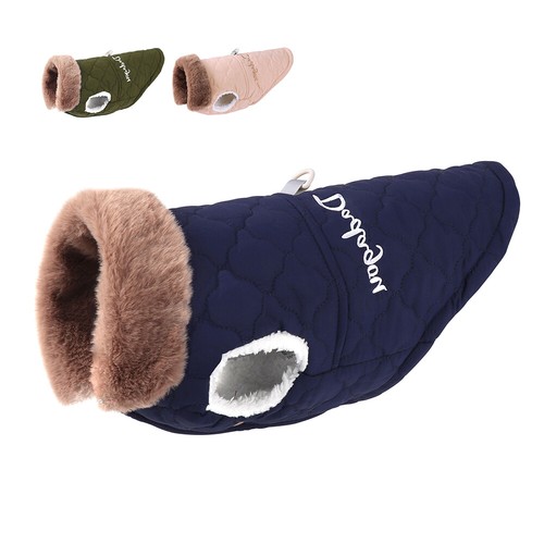 Warm fleece padded dog - dog, coat