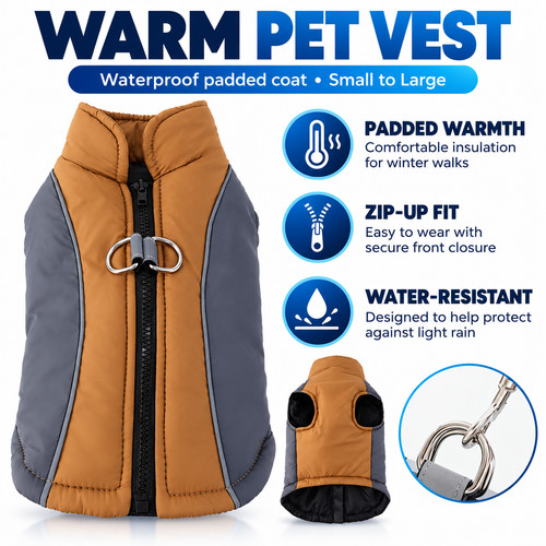 Pet vest jacket warm puppy - vest, dog